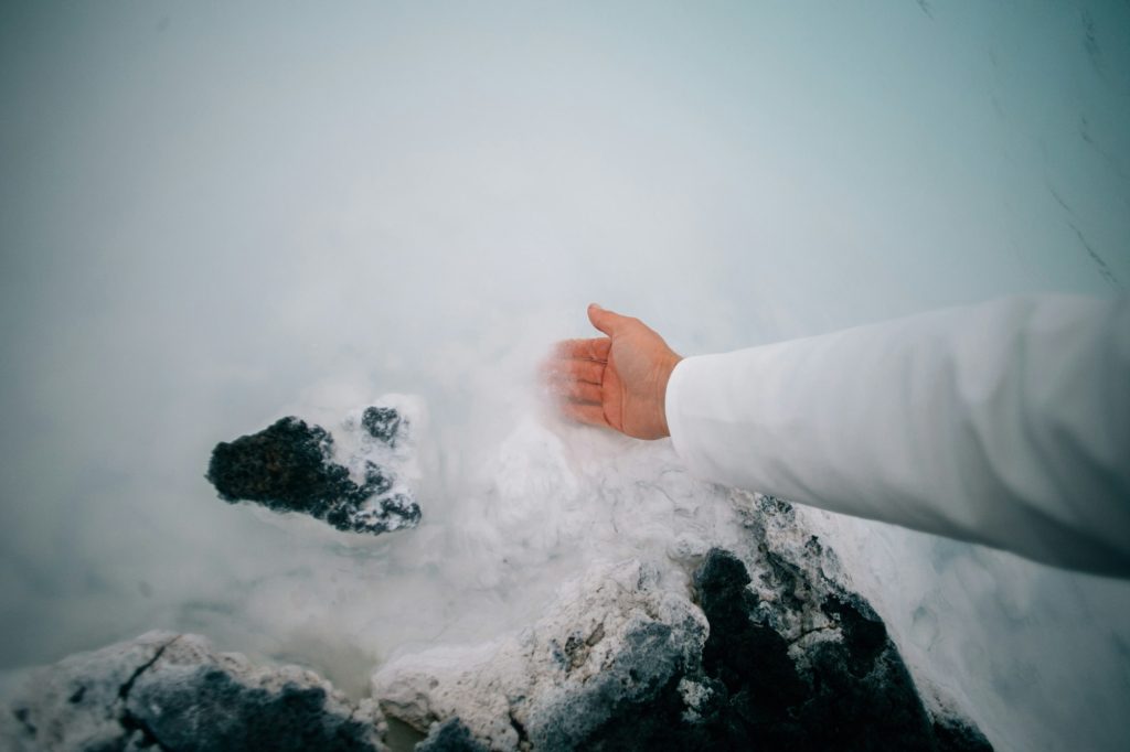 Scientist research explore white mineral salt